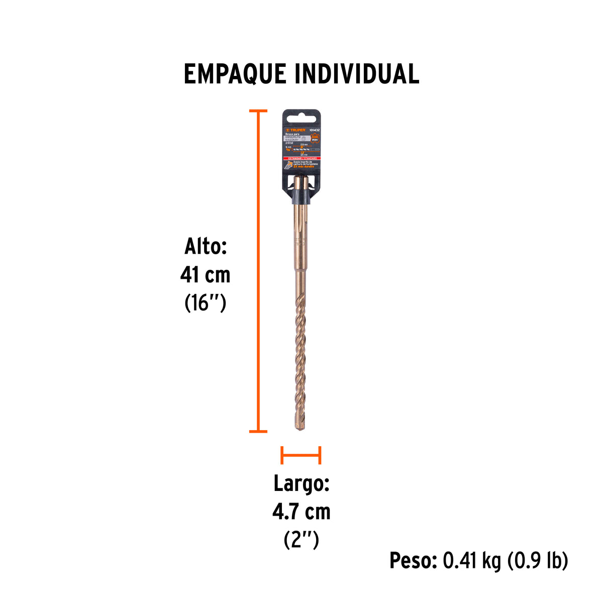 Broca SDS Ma x de 5/8 x Truper 13"