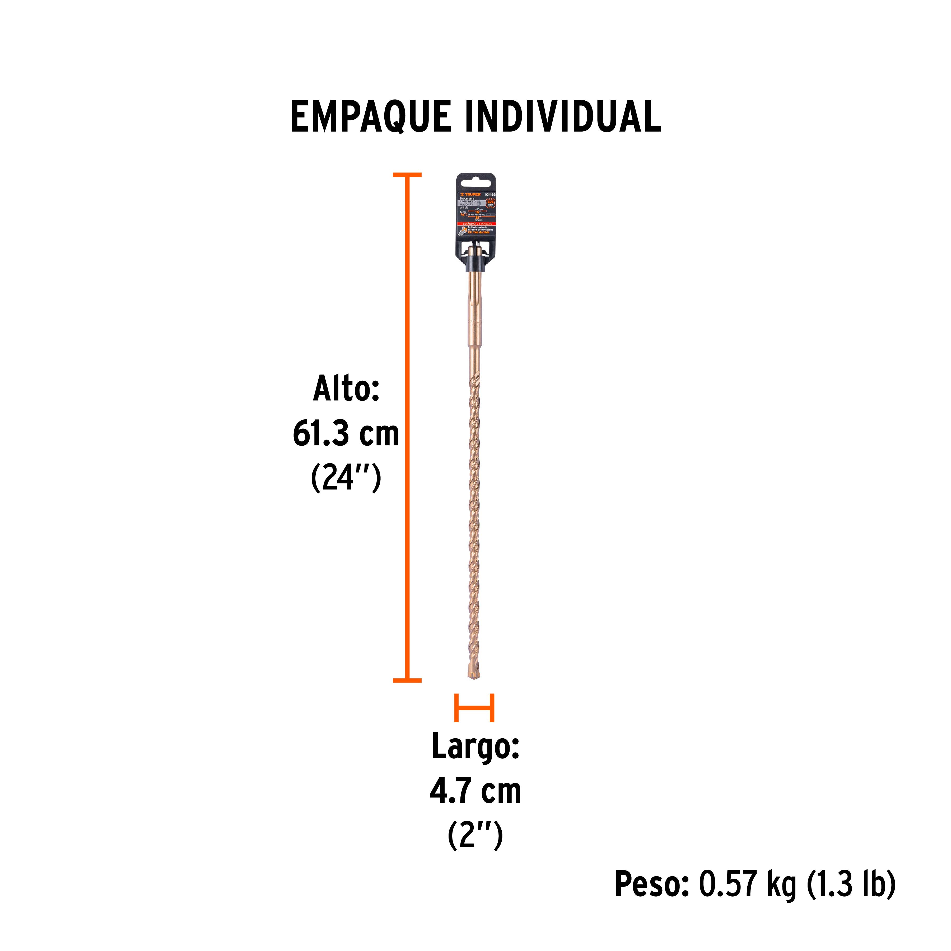 Broca SDS Ma x de 5/8 x Truper 21"