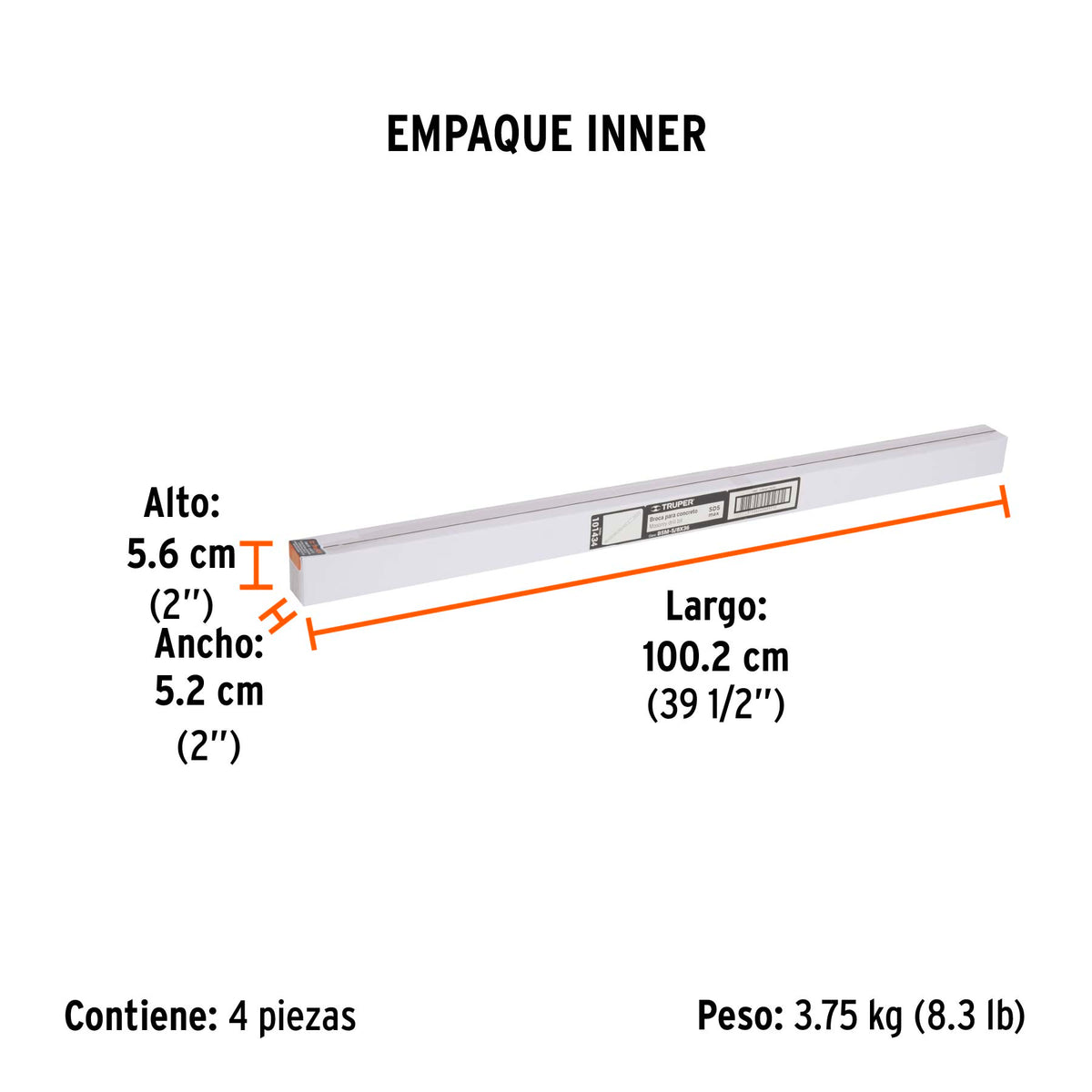 Broca SDS Ma x de 5/8 x 36', Truper