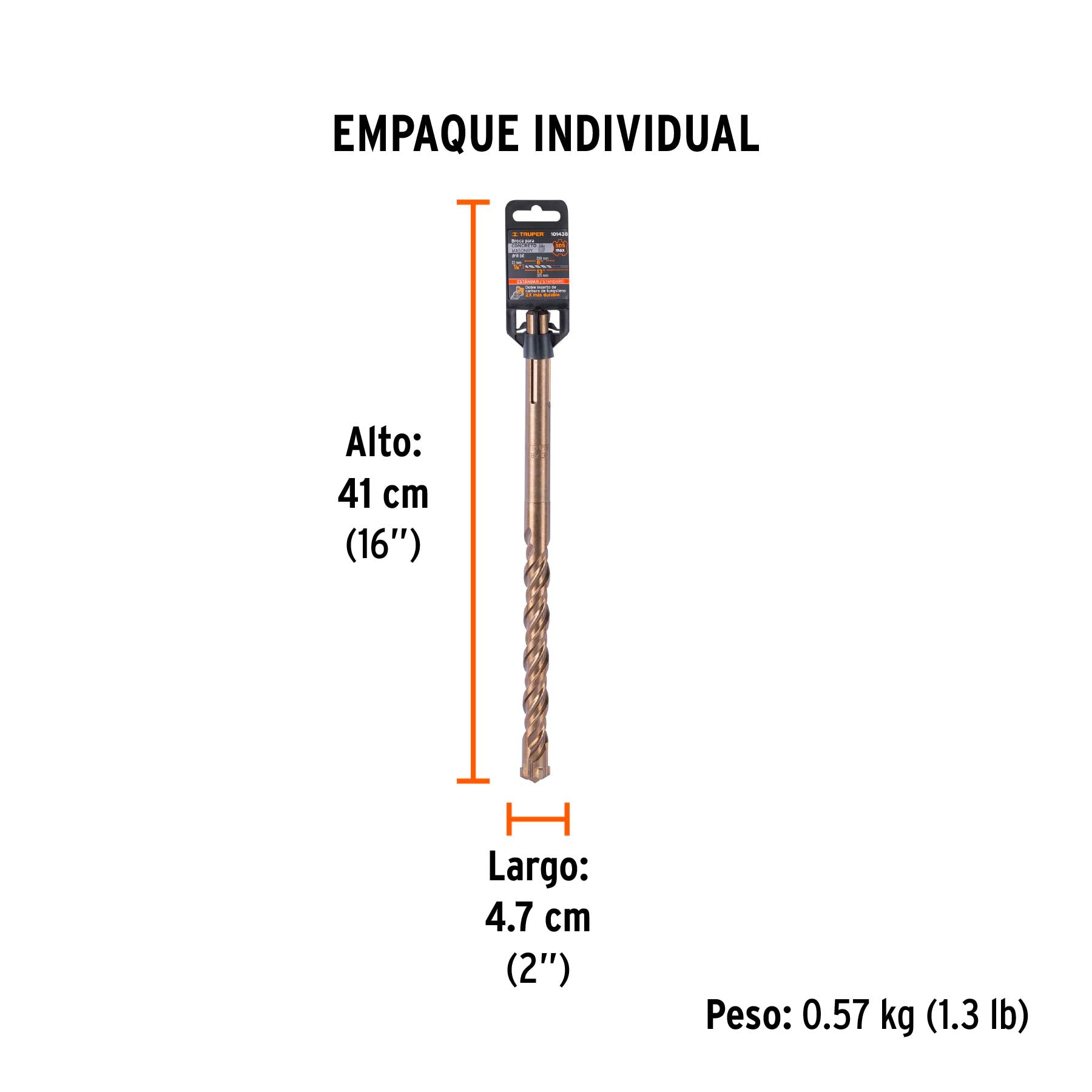Broca SDS Ma x de 7/8 x Truper 13"