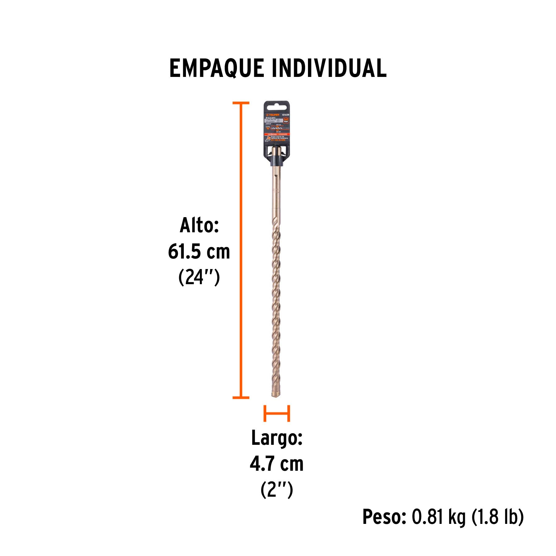 Broca SDS Ma x de 7/8 x Truper 21"