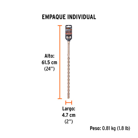 Broca SDS Ma x de 7/8 x Truper 21"
