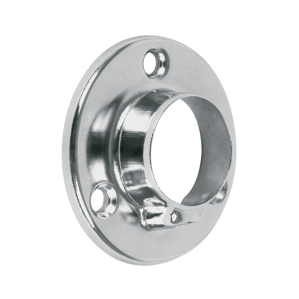 Brida cromada para tubo redondo de closet HERMEX