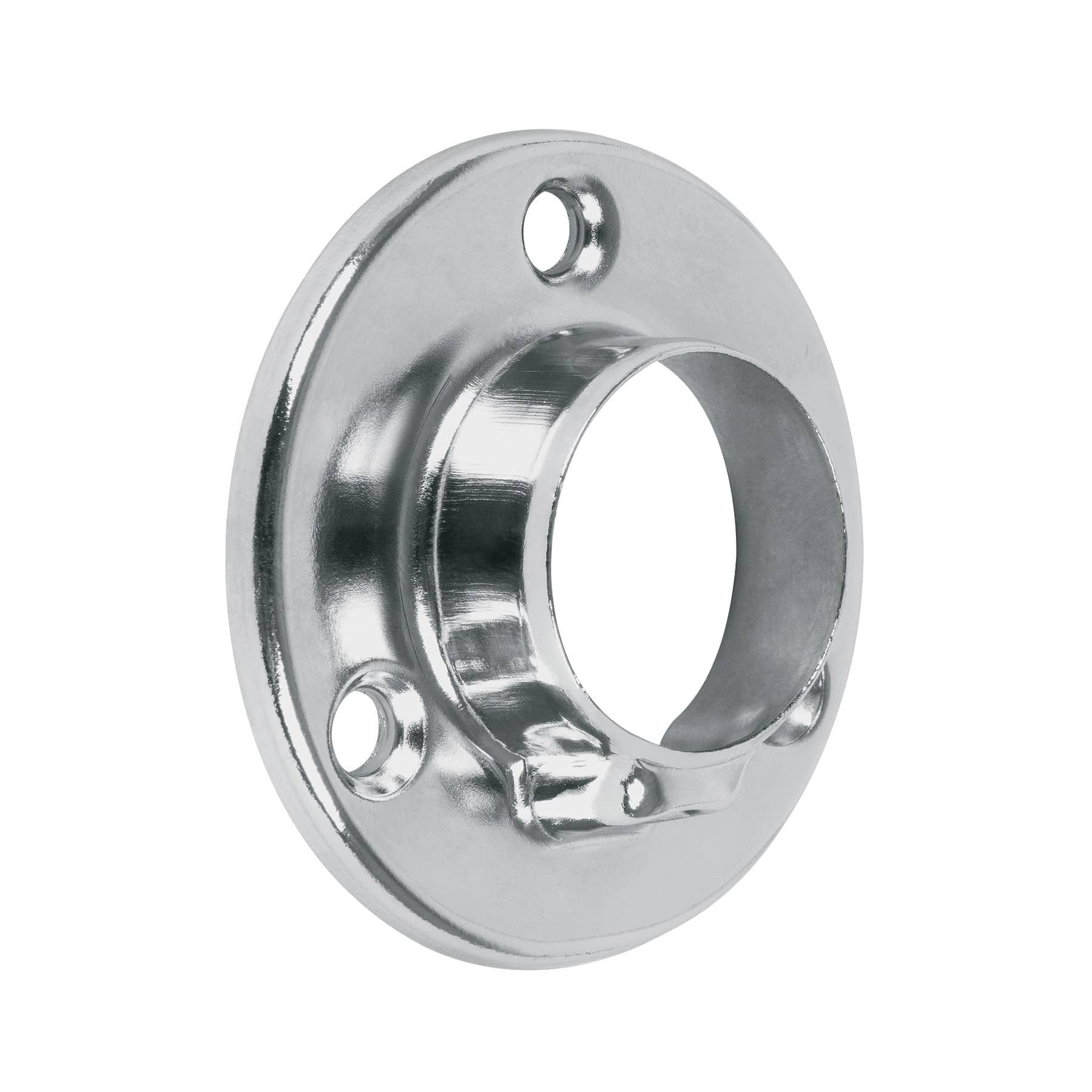 Brida cromada para tubo redondo de closet HERMEX