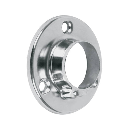 Brida cromada para tubo redondo de closet HERMEX