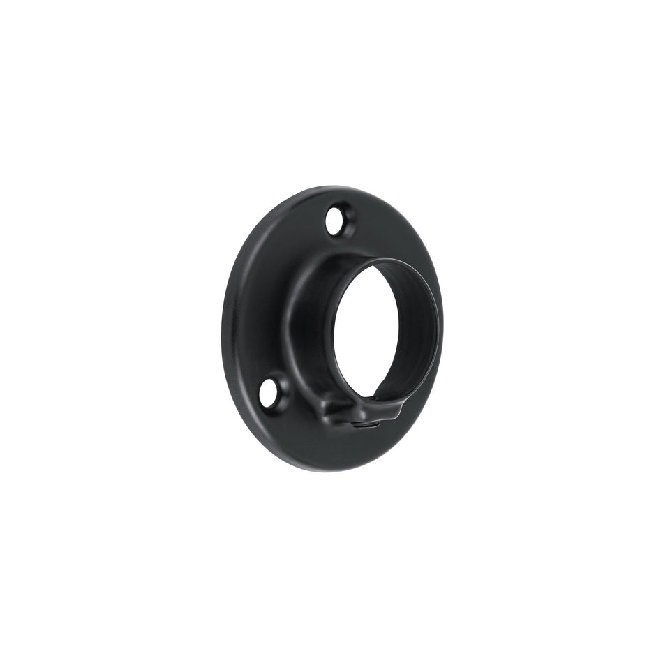 Brida negra para tubo redondo de closet HERMEX