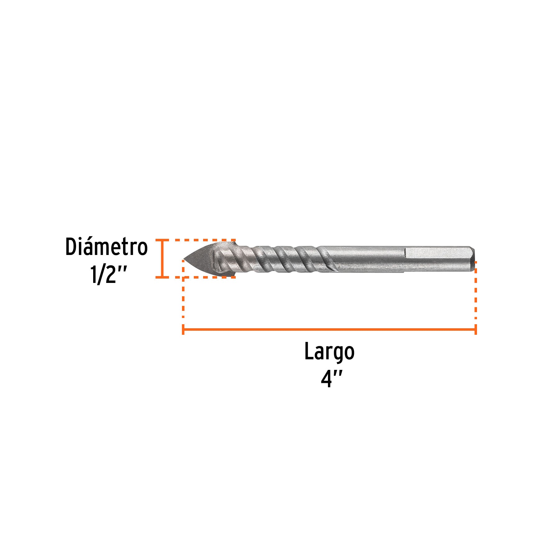 Broca para vidrio y azulejo Truper Expert 1/2"