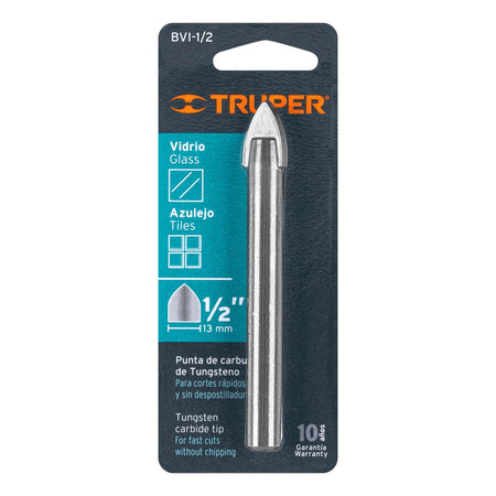 Broca para vidrio y azulejo de Truper 1/2"