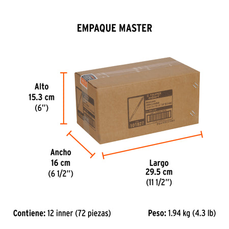Broca para vidrio y azulejo Truper Expert 1/4"