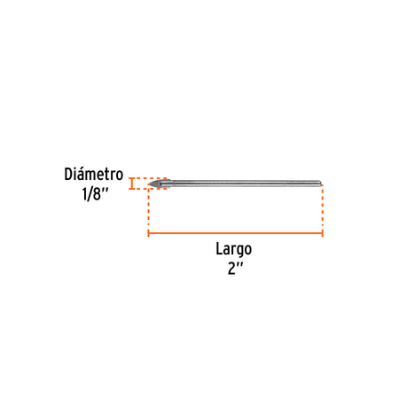 Broca para vidrio y azulejo de Truper 1/8"
