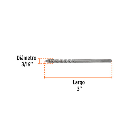 Broca para vidrio y azulejo Truper Expert 3/16"