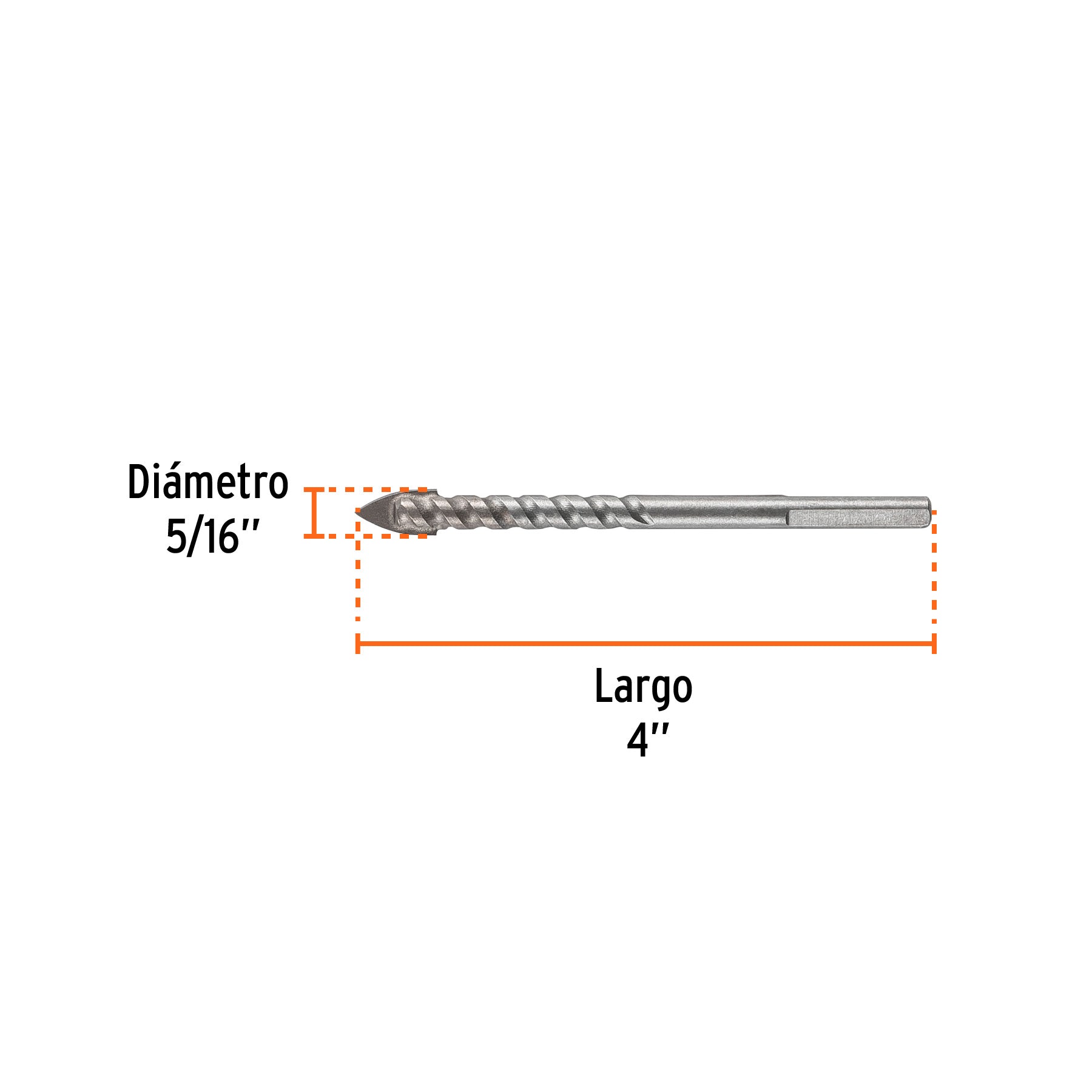 Broca para vidrio y azulejo Truper Expert 5/16"