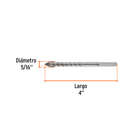 Broca para vidrio y azulejo Truper Expert 5/16"