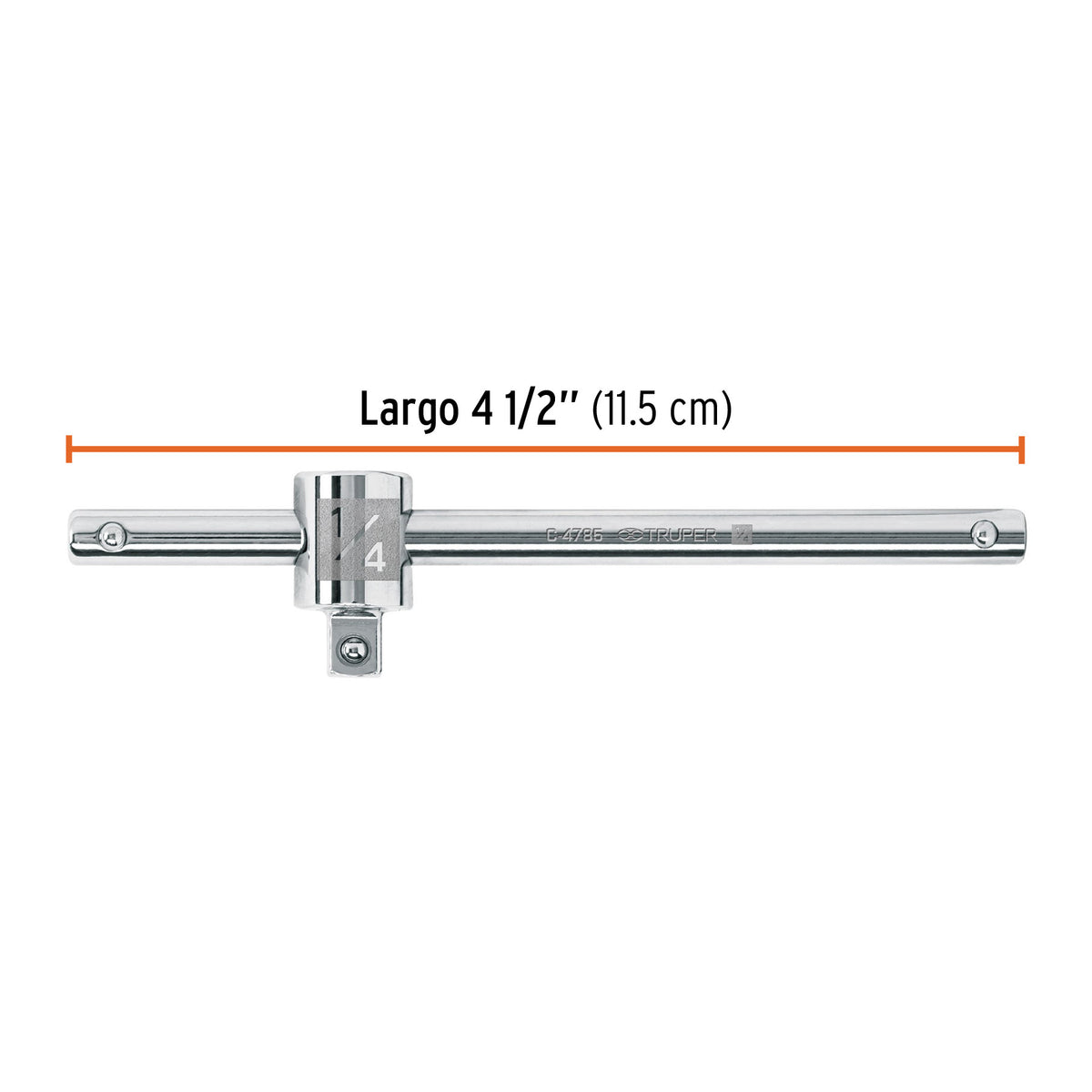 Barra corrediza para dados cuadro 1/4', Truper 1/4'