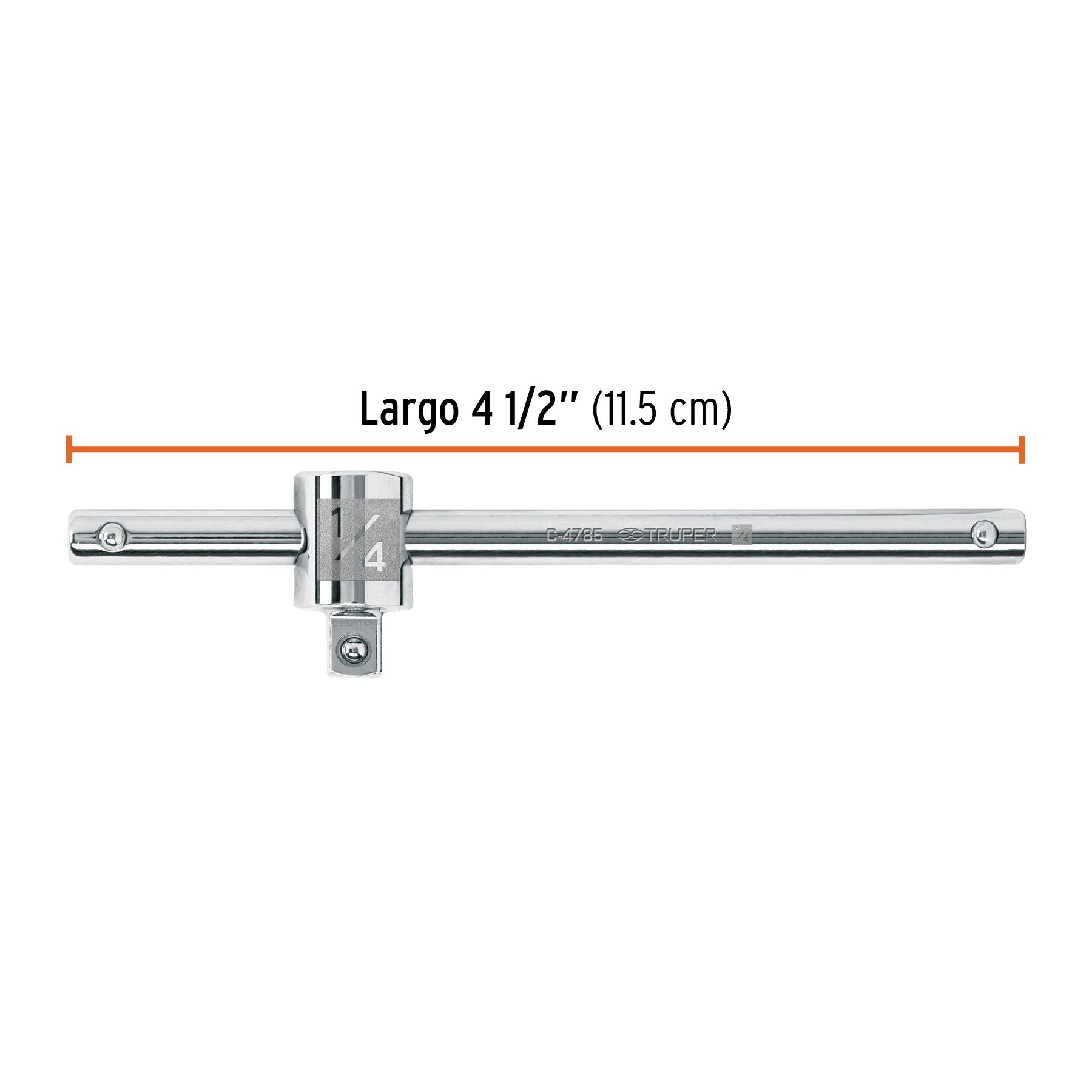 Barra corrediza para dados cuadro 1/4', Truper 1/4'