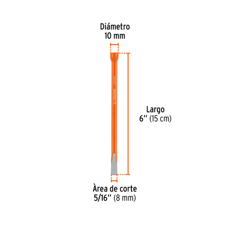 Cincel de corte frío de 5/16 X 6', Truper 16 X 6'