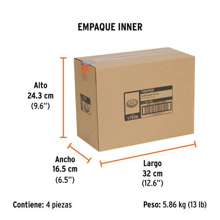 Carda alambre ondulado 8' x 1' para esmeril, Truper