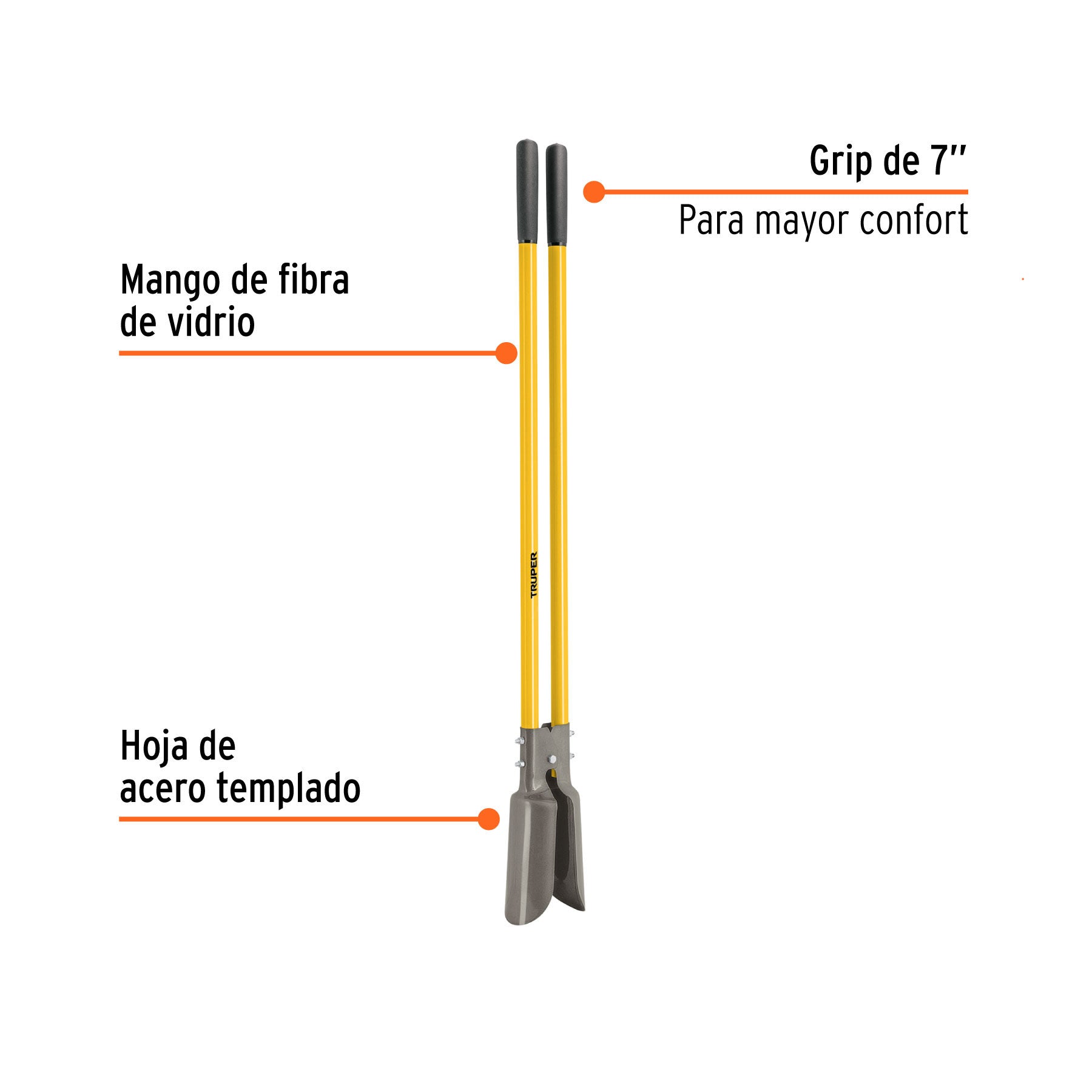 Eje corto para carretillas 1 llanta EXPERT TRUPER y PRETUL