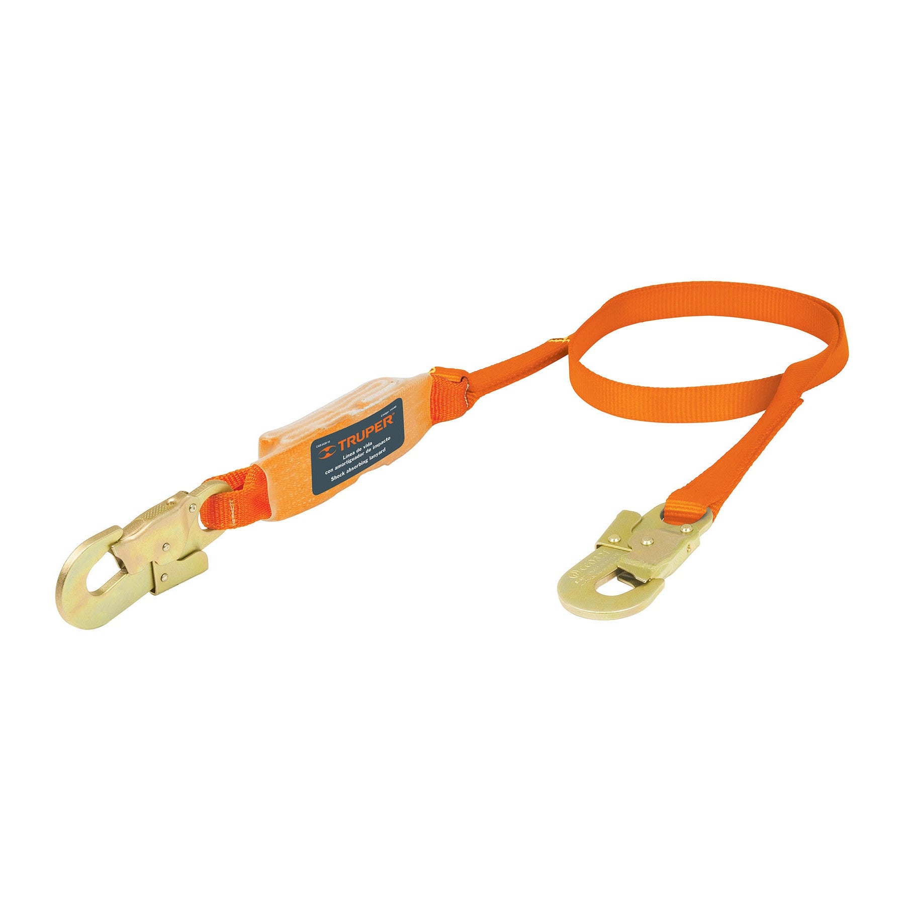 Linea de vida 1.8 m cinta poliester con absorbedor impacto