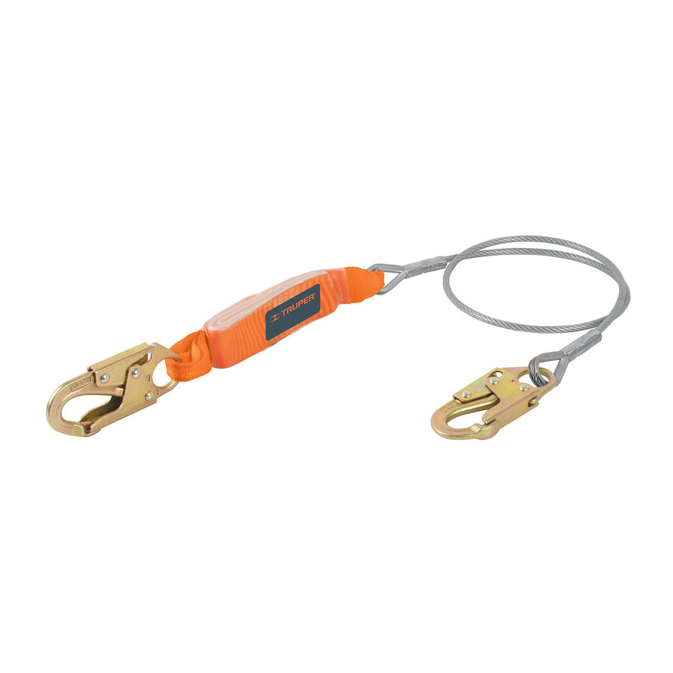 Linea de vida 1.8 m cable de acero absorbedor impacto ANSI