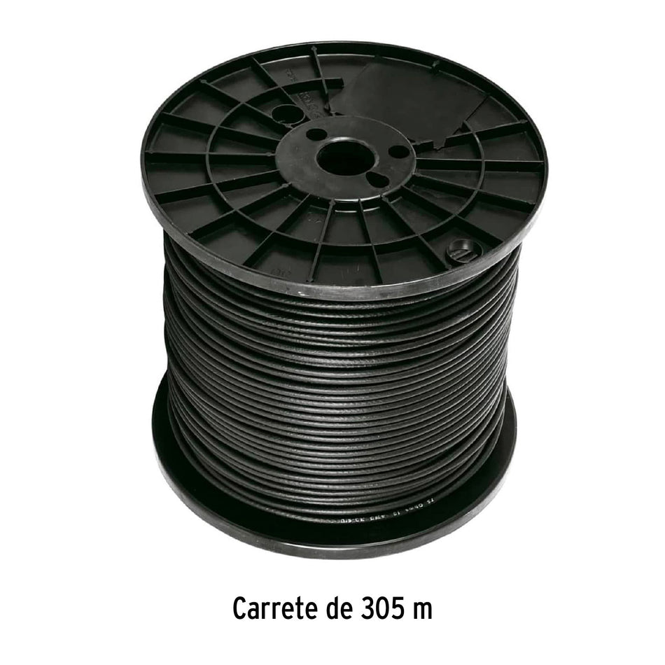 Metro de cable coaxial RG59 en carrete de 305 m, Volteck 305 m