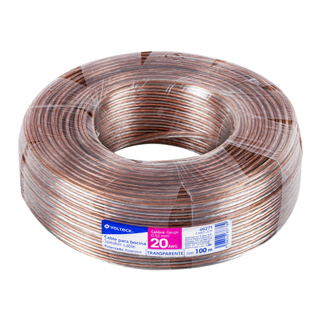 Rollo de cable polarizado p/bocina 20 AWG