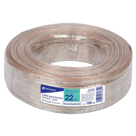 Rollo de cable polarizado p/bocina 22 AWG