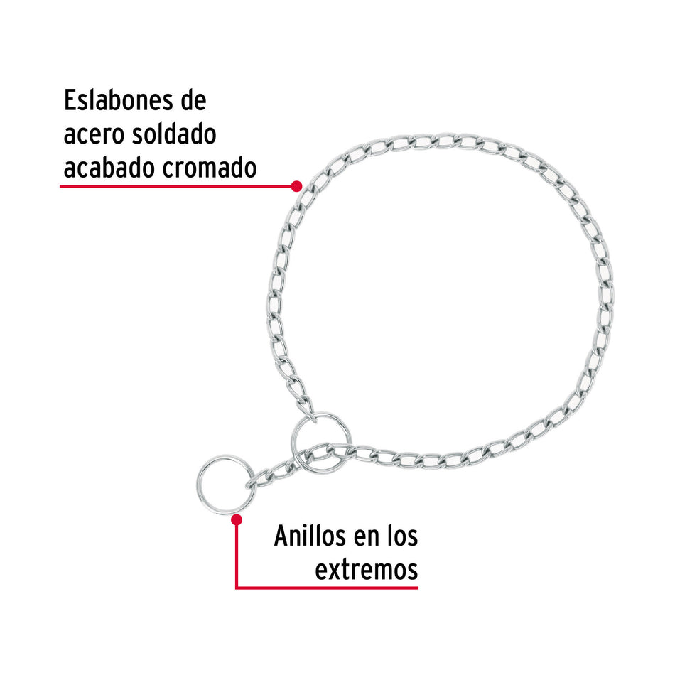 Collar de entrenamiento para perro, 45 cm, eslabón 2 mm 45 cm, 2 mm