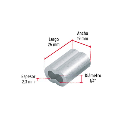 Bolsacasquillos dobles de aluminio FIERO 1/4"