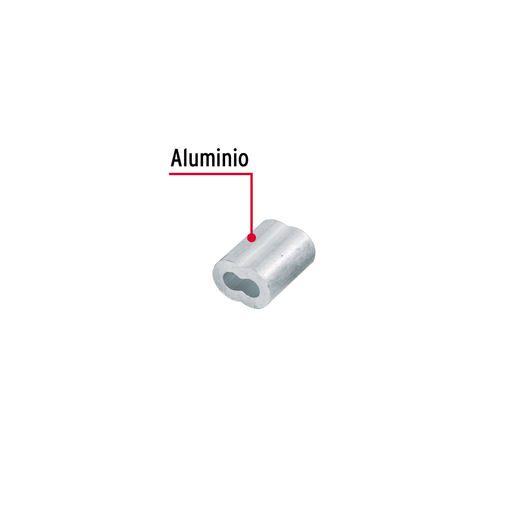 Bolsacasquillos dobles de aluminio FIERO 1/8"