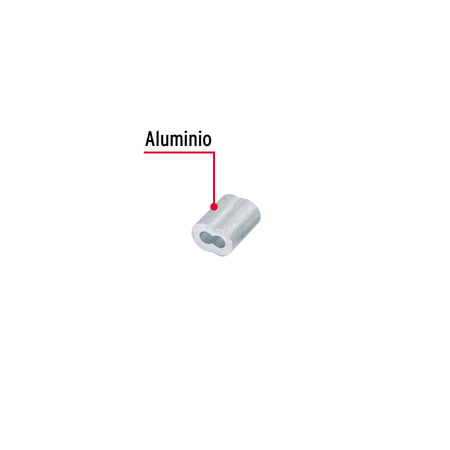 Bolsacasquillos dobles de aluminio FIERO 3/32"