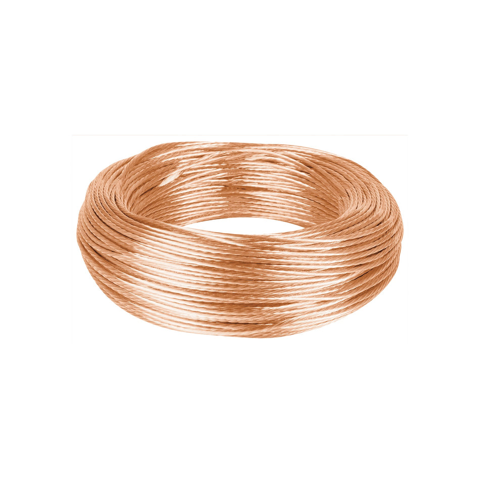 Metro de cable desnudo de cobre calibre 10 AWG, rollo 100 m