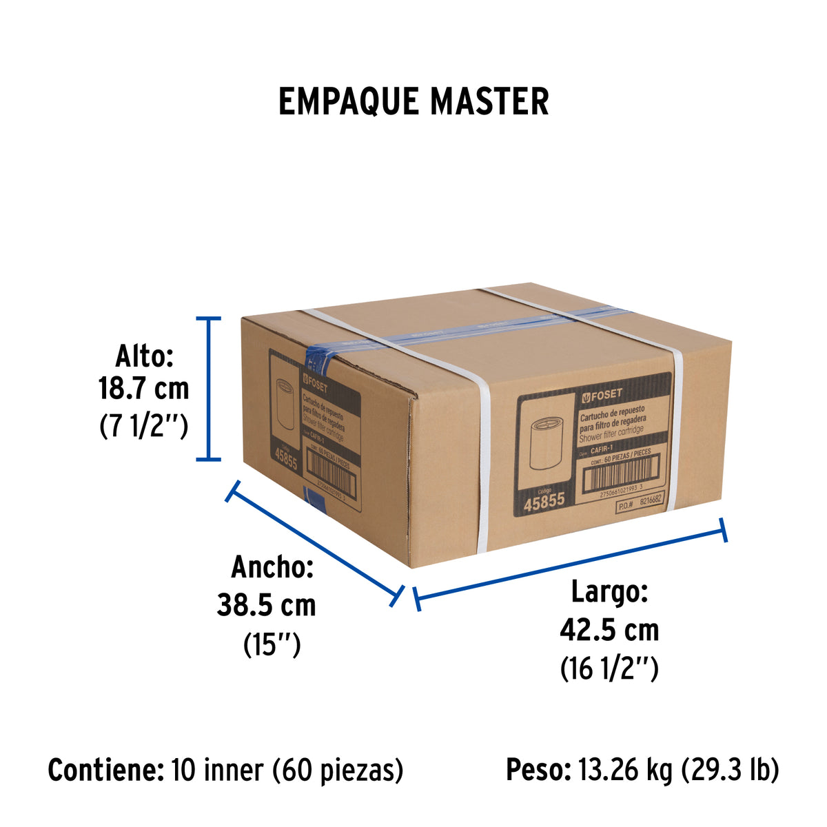Cartucho de repuesto para Filtro de regadera FOSET