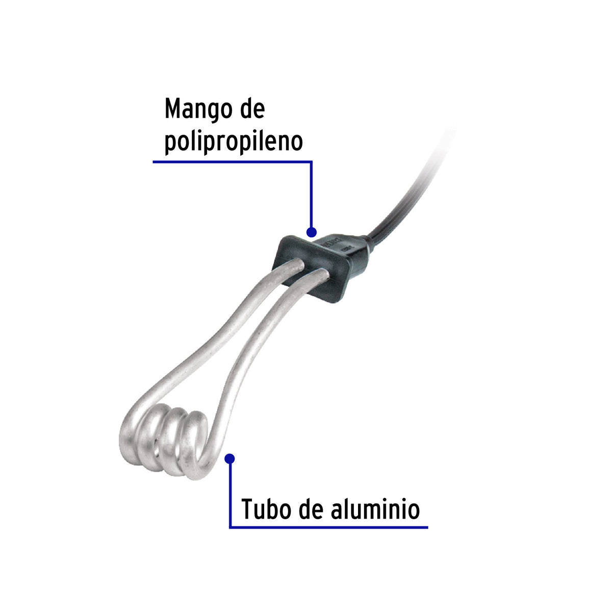 Calentador de inmersion p/agua #2 de 10 L 500 W Volteck