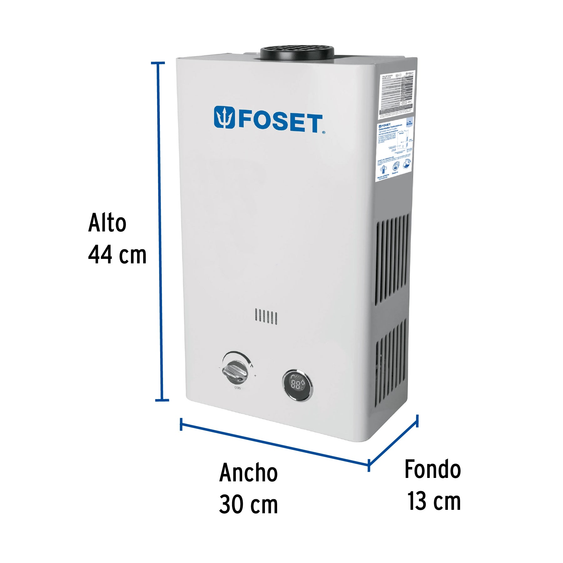 Calentador instantaneo 6L 1 servicio gas natural FOSET