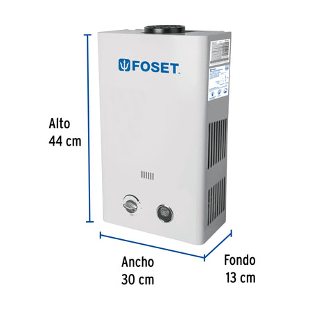 Calentador instantaneo 6L 1 servicio gas natural FOSET
