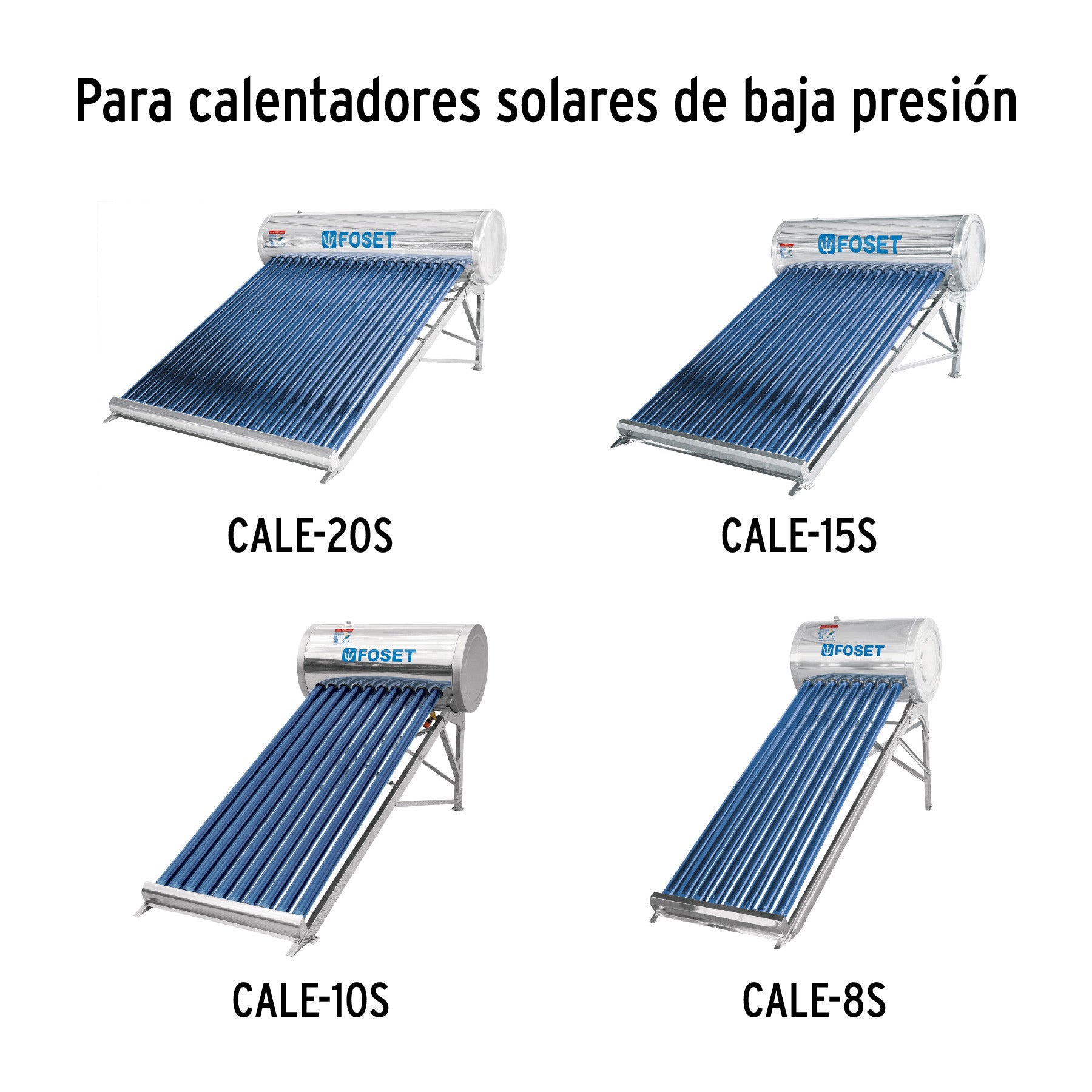 Tubo de repuesto para calentador solar, FOSET