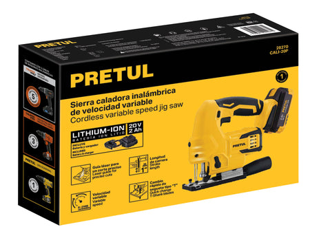 Sierra caladora 20V 1 bateria 2Ah PRETUL