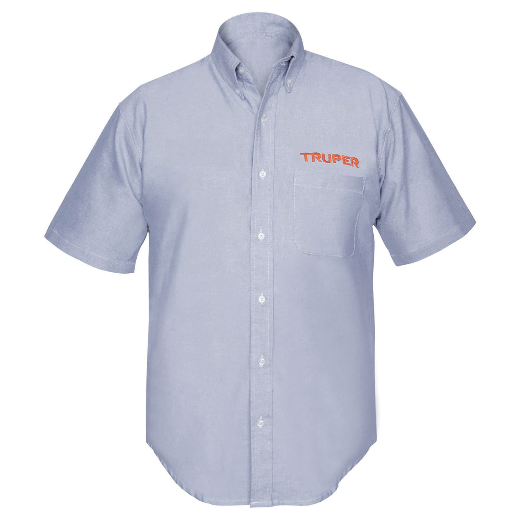 Camisa manga corta para hombre, azul, EEEG, Truper azul