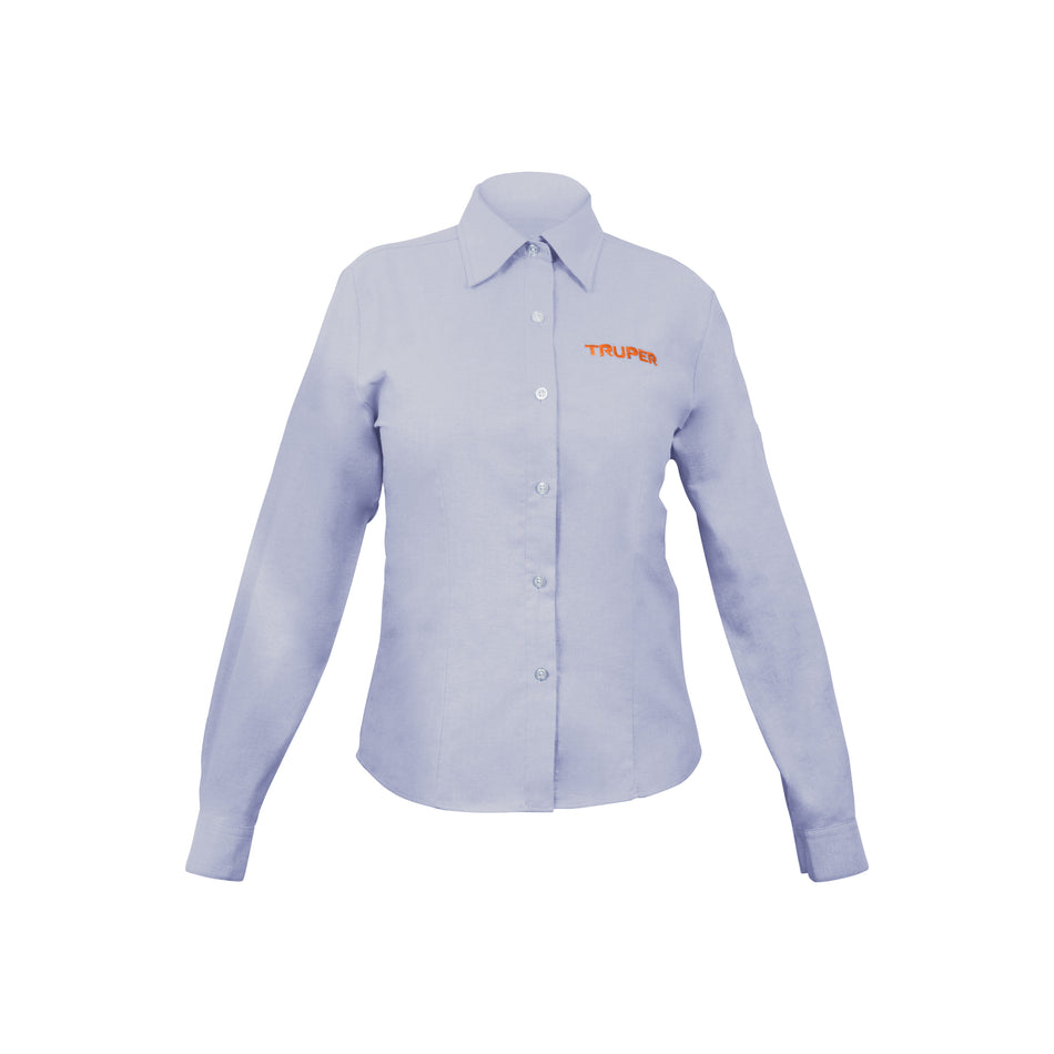 Camisa manga larga para mujer, blanca, M, Truper