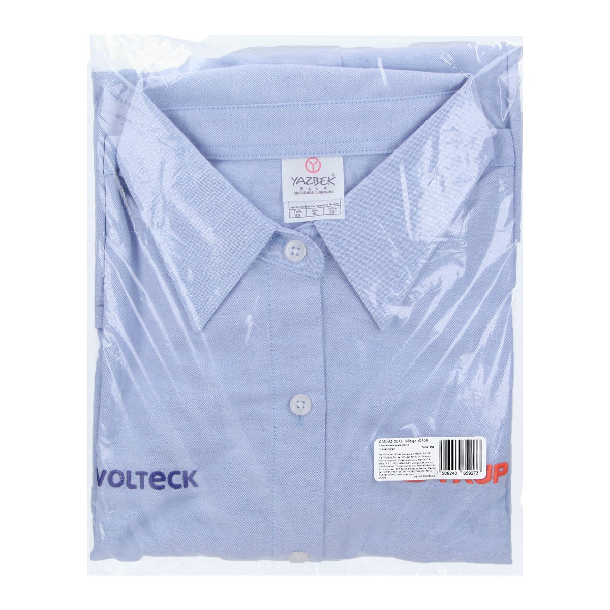 Camisa manga larga para mujer, blanca, EG, Truper