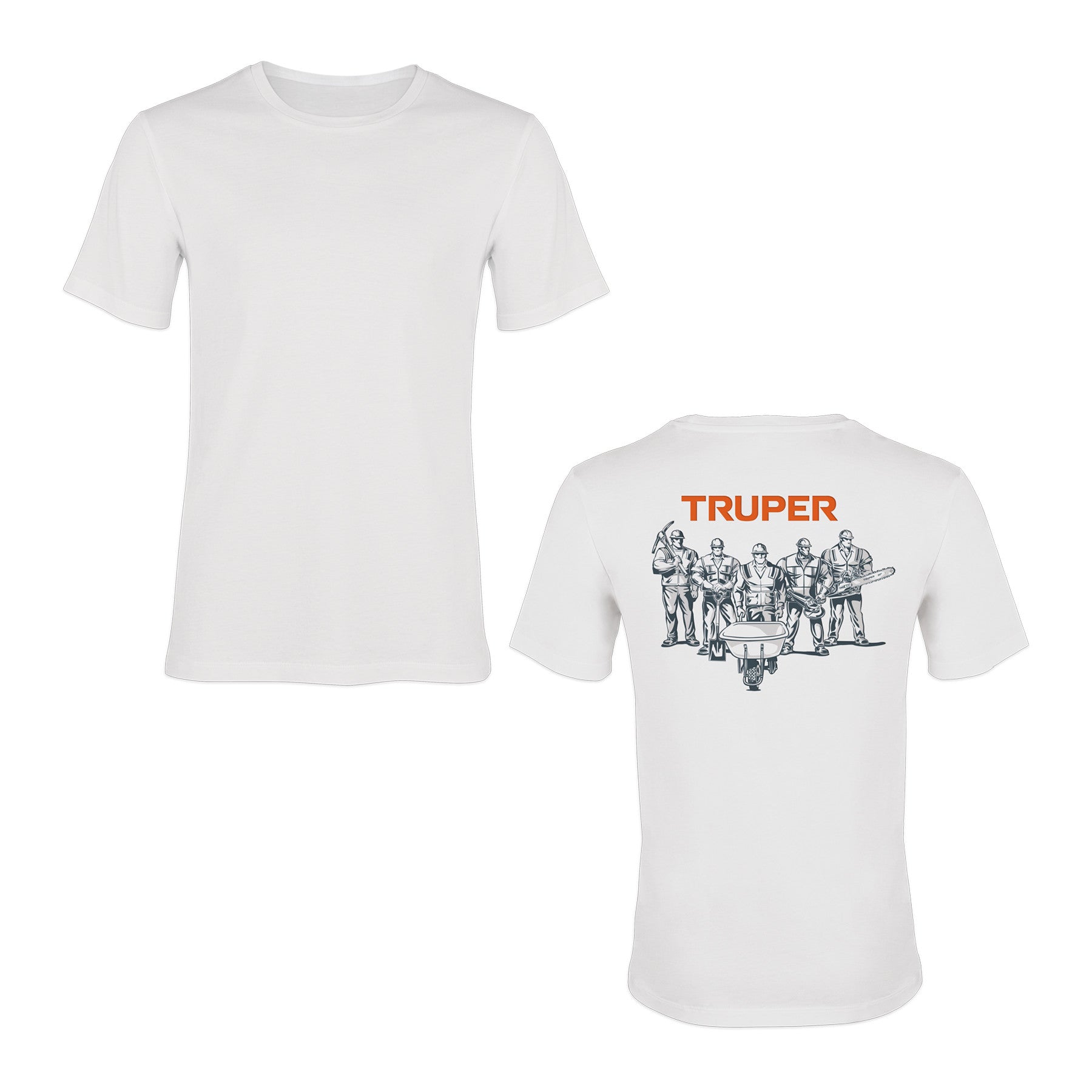 Playera cuello redondo para hombre, azul, CH, Truper