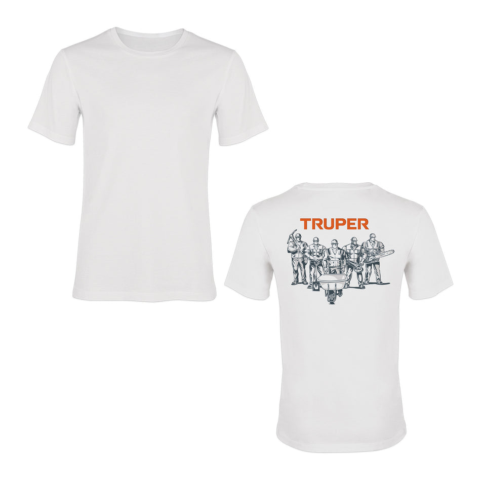 Playera cuello redondo para hombre, azul, CH, Truper