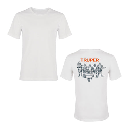 Playera cuello redondo para hombre, azul, M, Truper