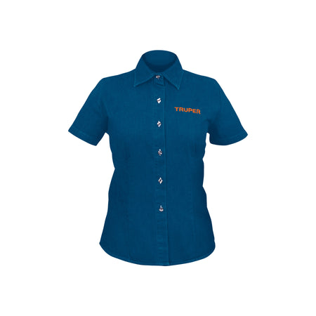Camisa de mezclilla manga corta para mujer, CH, Truper