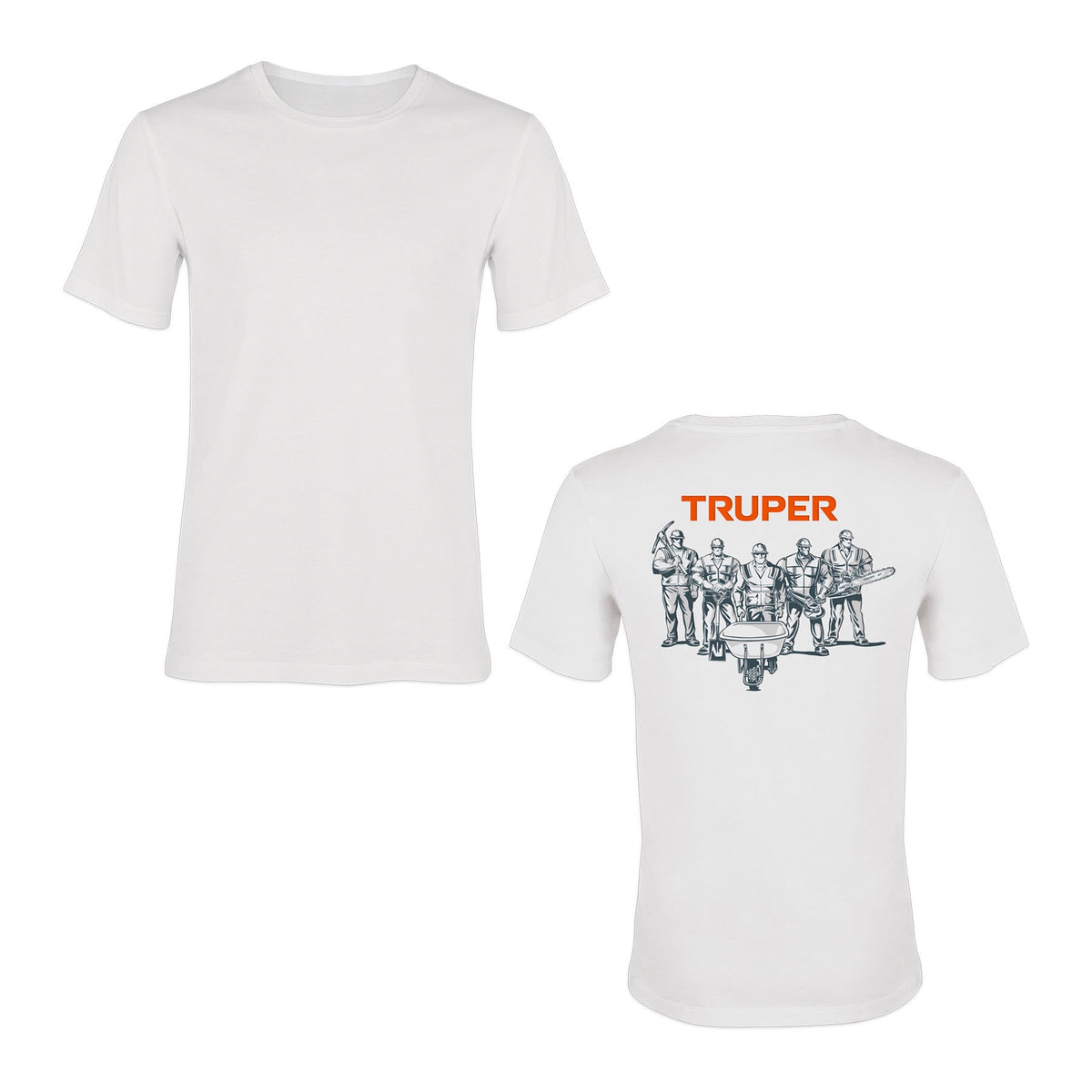 Playera cuello redondo para hombre, blanca, G, Volteck