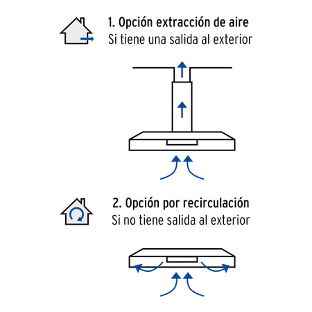 Campana extractora 50 cm, empotrable, negra, FOSET