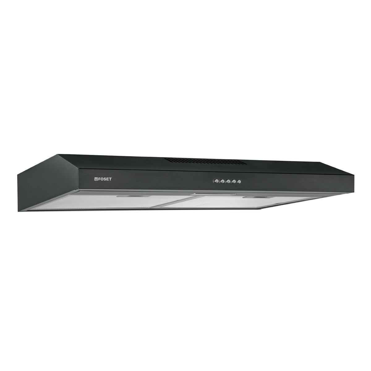 Campana extractora 75 cm, empotrable, negra, FOSET