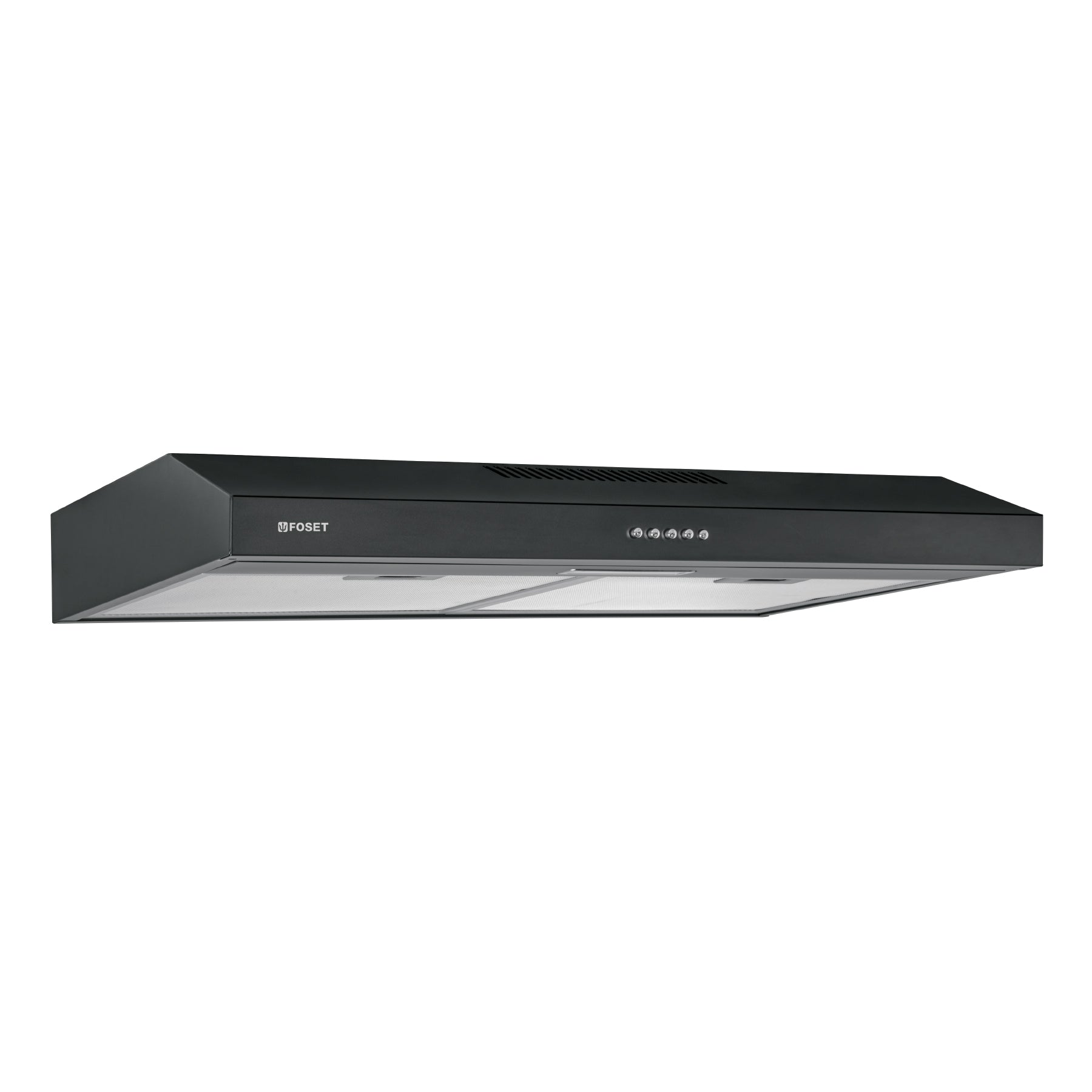 Campana extractora 75 cm, empotrable, negra, FOSET