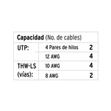 Canaleta de 1 vía 10 x 20 mm, con adhesivo, VOLTECK 10 x 20 mm